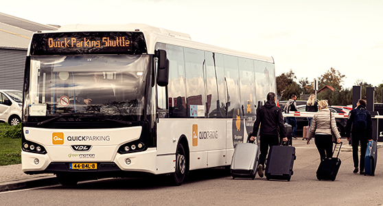 Gratis shuttlebus Schiphol parking